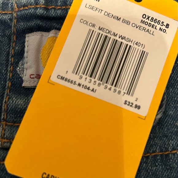 Baby size 3 months carhartt bib overalls new with tags - Picture 2 of 4